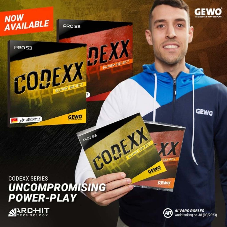 ยางปิงปอง Gewo Codexx Super Select Pro 53 (ยางเรียบ) - ร้านอุปกรณ์ ...