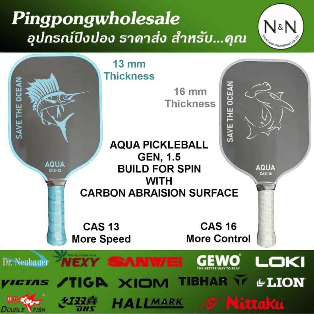 omega-cas13-3 (1 แถม 1) ไม้ Pickleball Omega แถม ไม้ Pickleball AQUA Cas 13 เพิ่มความหมุนเป็นพิเศษ - omega cas13 3