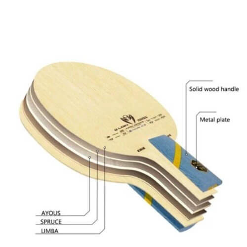 ไม้ปิงปองประกอบ Loki Kirin K5 + Sanwei T88-Ultraspin | สปินหนัก คุมง่าย พร้อมใช้งาน - ไม้ปิงปอง loki kirin k5 3