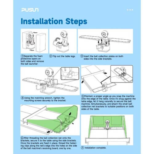 PUSUN DORA Pro เครื่องยิงลูกปิงปอง AI | Ping Pong Ball Machine อัจฉริยะ - เครื่องยิงลูกปิงปอง pusun dora pro 6