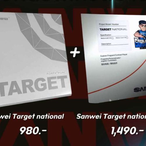 โปรยางปิงปอง SANWEI Target National Player Edition + Target National | แพ็กคู่สุดคุ้ม สำหรับสายบุก