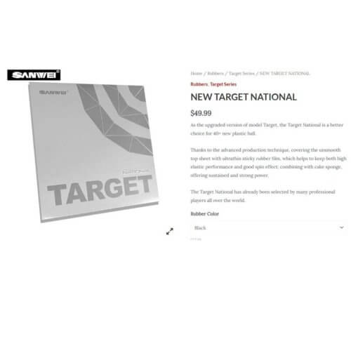 โปรยางปิงปอง SANWEI Target National Player Edition + Target National | แพ็กคู่สุดคุ้ม สำหรับสายบุก - 48