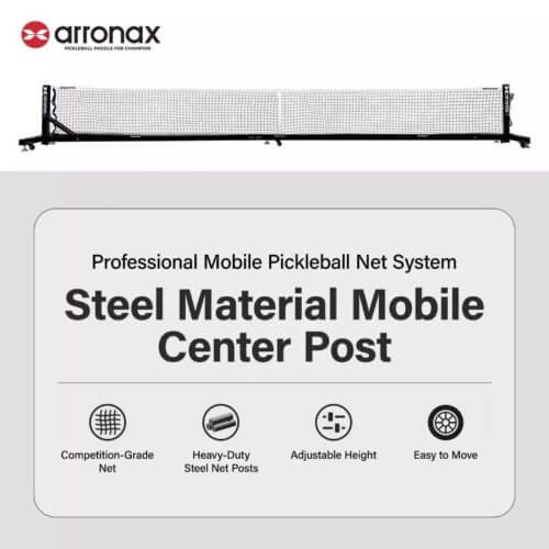 arronax tournament grade pickleball net 6 - ร้านอุปกรณ์ปิงปอง & Pickleball Pingpongmarket ARRONAX Tournament-Grade Pickleball Net เน็ตพิกเกิลบอล เกรดแข่งขัน โครงเหล็กกันสนิม พร้อมล้อล็อก - arronax tournament grade pickleball net 6