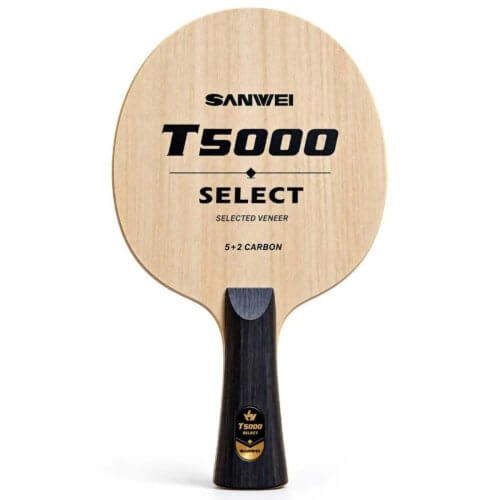 Pui 15 - ร้านอุปกรณ์ปิงปอง & Pickleball Pingpongmarket SANWEI T5000 SELECT | ไม้ปิงปองคาร์บอน 7 ชั้น 5+2 Carbon คุมง่าย สายบุก ราคาคุ้มค่า - Pui 15