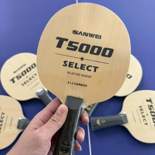 S 17555469 0 - ร้านอุปกรณ์ปิงปอง & Pickleball Pingpongmarket SANWEI T5000 SELECT | ไม้ปิงปองคาร์บอน 7 ชั้น 5+2 Carbon คุมง่าย สายบุก ราคาคุ้มค่า - S 17555469 0